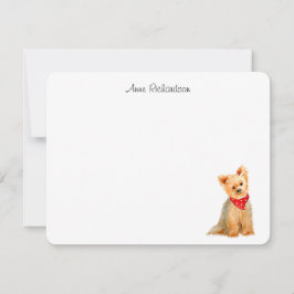 Tarjeta De Agradecimiento Plano de Yorkie personalizado