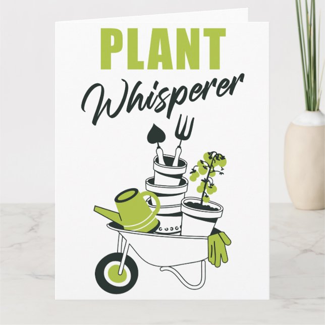 Tarjeta De Agradecimiento Plant Whisperer - Gracioso jardín y planta (Anverso)