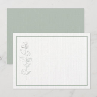 Tarjeta De Agradecimiento Planta de eucalipto verde simple estacionaria mode