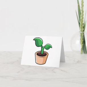 Tarjeta De Agradecimiento Planta de Interior de Hoja Verde