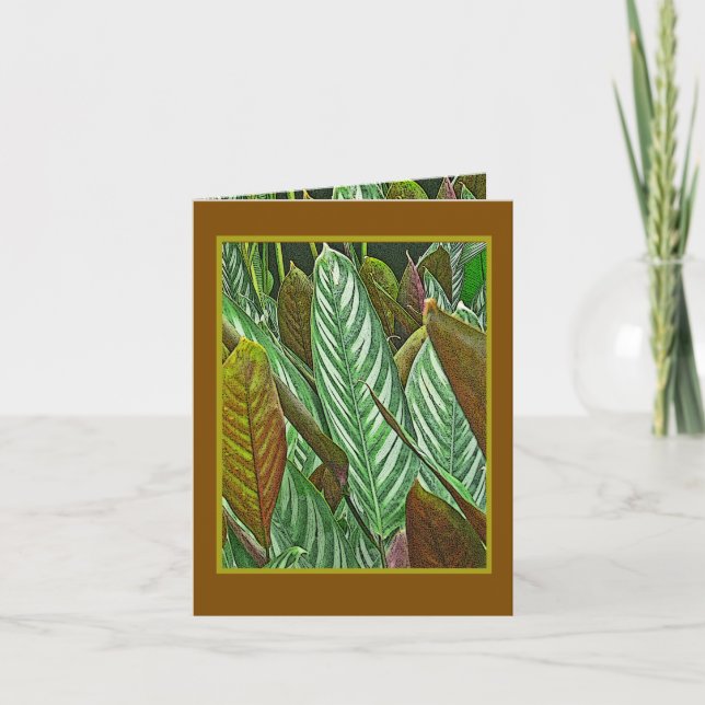 Tarjeta De Agradecimiento Planta de selva tropical/ dieffenbachia (Anverso)