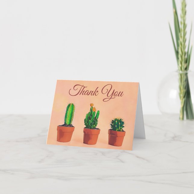 Tarjeta De Agradecimiento Plantas Potadas Temáticas del Suroeste (Anverso)