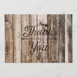 Tarjeta De Agradecimiento Plantas Rusticas De Madera Gracias