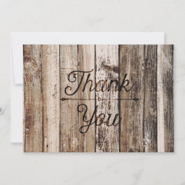 Tarjeta De Agradecimiento Plantas Rusticas De Madera Gracias