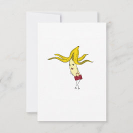 Tarjeta De Agradecimiento Plátano glamuroso, tema de plátano
