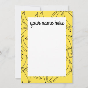 Tarjeta De Agradecimiento Plátanos Notecards personalizados