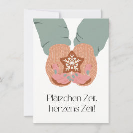 Tarjeta De Agradecimiento Plätzchen Zeit, Herzens Zeit