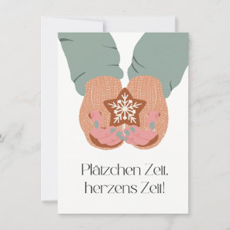 Tarjeta De Agradecimiento Plätzchen Zeit, Herzens Zeit