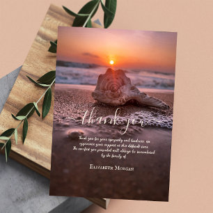Tarjeta De Agradecimiento Playa de la puesta del sol Celebración de la vida