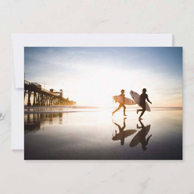 Tarjeta De Agradecimiento Playa Oceanside (Anverso)