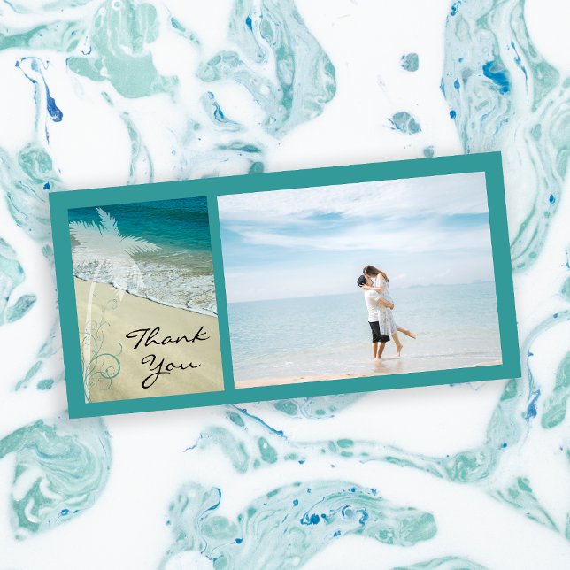 Tarjeta De Agradecimiento Playa Tropical Gracias (Subido por el creador)