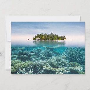 Tarjeta De Agradecimiento Playas tropicales   Atolón Ari de Maldivas