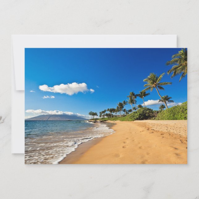 Tarjeta De Agradecimiento Playas tropicales | Wailea, Maui, Hawaii (Anverso)
