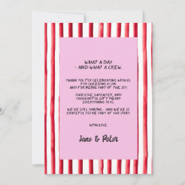 Tarjeta De Agradecimiento Playful & Bright Modern Wedding Thank You Card