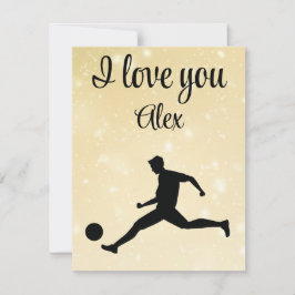 Tarjeta De Agradecimiento Playing soccer graphic black