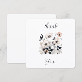 Tarjeta De Agradecimiento Plaza floral, diseño de arte nórdico, pasteles sua