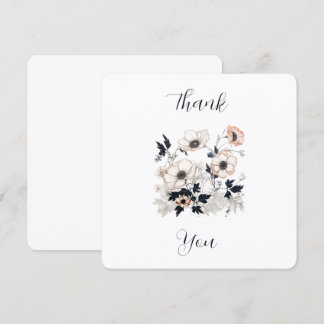 Tarjeta De Agradecimiento Plaza floral, diseño de arte nórdico, pasteles sua