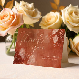 Tarjeta de agradecimiento plegable para despedida