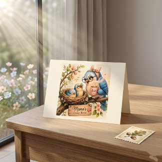 Tarjeta de agradecimiento plegable Warm Mama