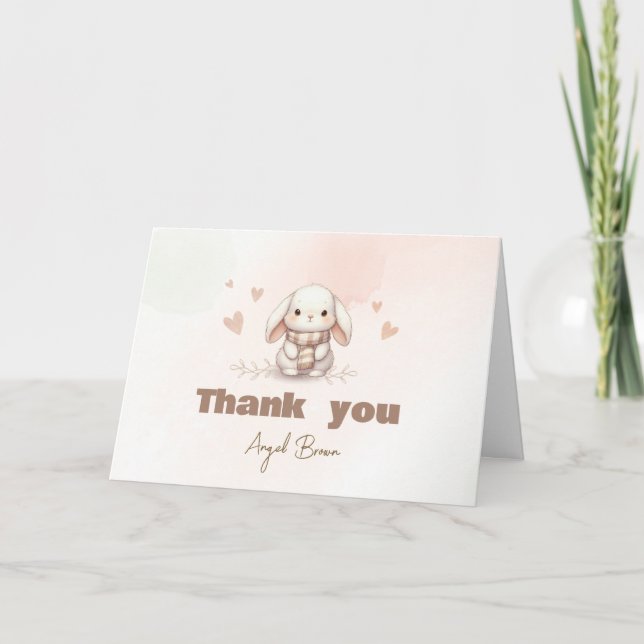 Tarjeta de agradecimiento plegada (Anverso)