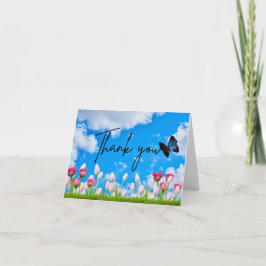 Tarjeta de agradecimiento plegada