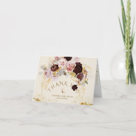 Tarjeta de agradecimiento plegada