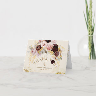 Tarjeta de agradecimiento plegada