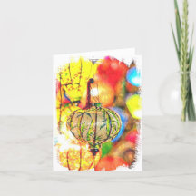 Tarjeta de agradecimiento plegada