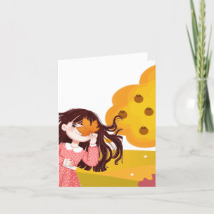 Tarjeta de agradecimiento plegada