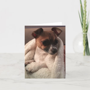 Tarjeta de agradecimiento plegada