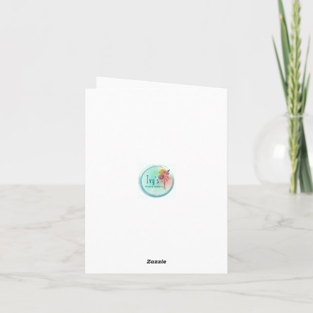 Tarjeta de agradecimiento plegada (Reverso)