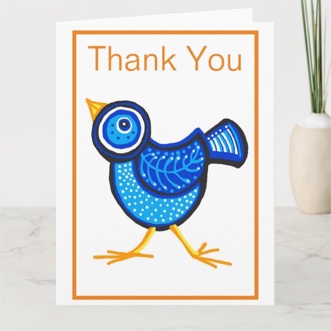 Tarjeta de agradecimiento plegada (Anverso)