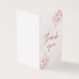 Tarjeta de agradecimiento plegada