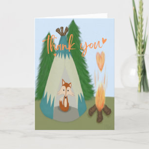 Tarjeta de agradecimiento plegada