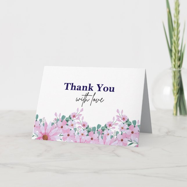 Tarjeta de agradecimiento plegada (Anverso)