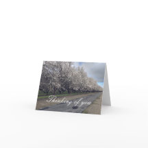 Tarjeta de agradecimiento plegada