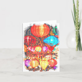 Tarjeta de agradecimiento plegada