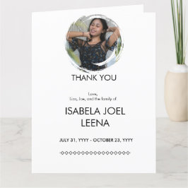 Tarjeta de agradecimiento plegada