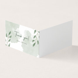 Tarjeta de agradecimiento plegada