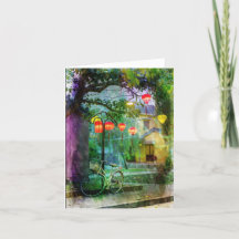 Tarjeta de agradecimiento plegada