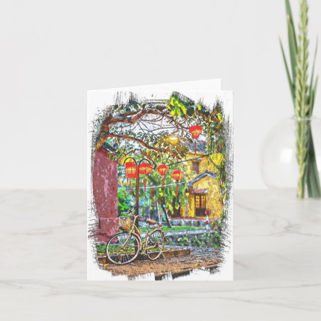 Tarjeta de agradecimiento plegada (Anverso)