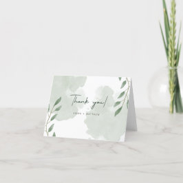 Tarjeta de agradecimiento plegada