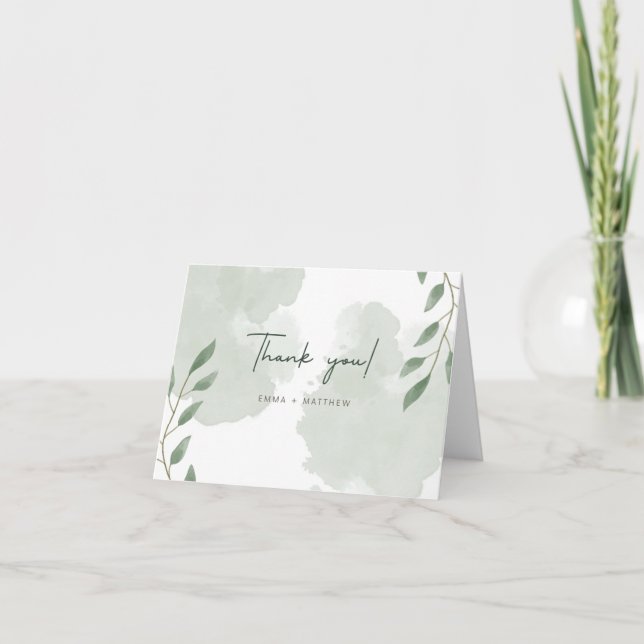 Tarjeta de agradecimiento plegada (Anverso)