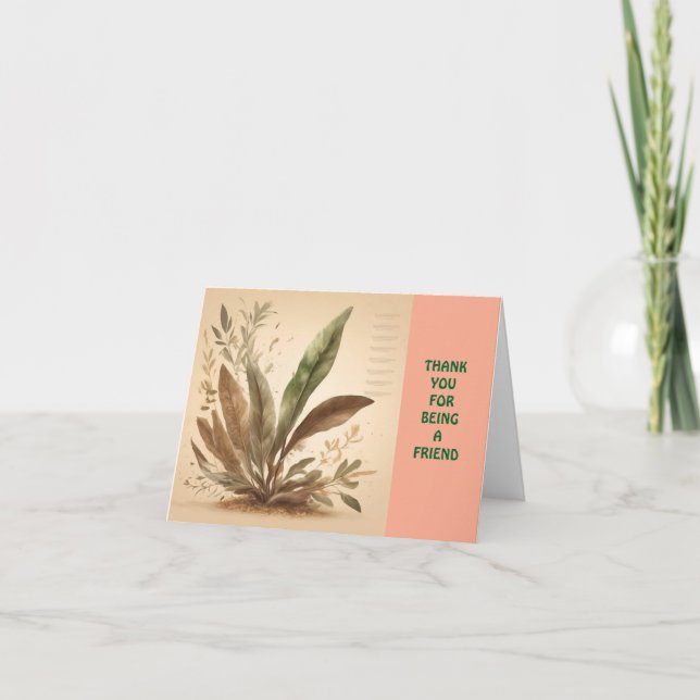 Tarjeta de agradecimiento plegada (Anverso)