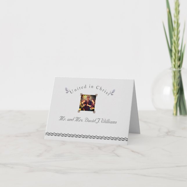 Tarjeta de agradecimiento plegada (Anverso)