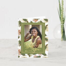 Tarjeta de agradecimiento plegada a graduación afr