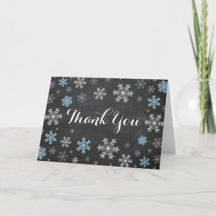 Tarjeta de agradecimiento plegada al invierno de l