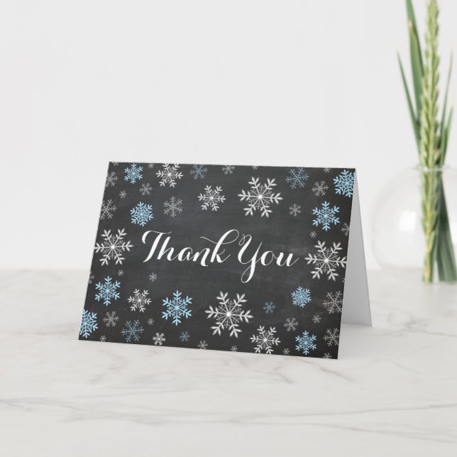 Tarjeta de agradecimiento plegada al invierno de l (Anverso)