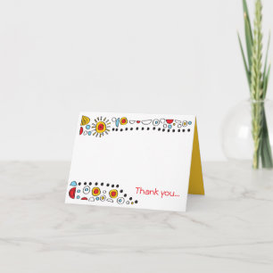 Tarjeta de agradecimiento plegada Bat Mitzvah