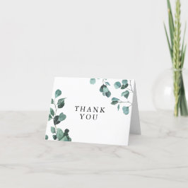 Tarjeta de agradecimiento plegada botánica Eucalyp